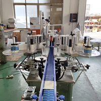 Machine d'étiquetage double face autocollante avec impression de date pour bouteilles rondes et carrées, équipement d'étiquetage avant-arrière