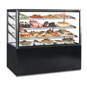 New 3 Tier Square Glass Food Warmer Display For Sale