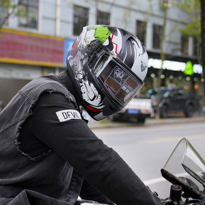 Cascos Integrales de <span class=keywords><strong>Moto</strong></span> VF202 <span class=keywords><strong>Casco</strong></span> de Motocicleta Unisex con Visera Solar Interna y Bolsillos para Altavoces con Bluetooth, Aprobado por DOT - Product Image 6