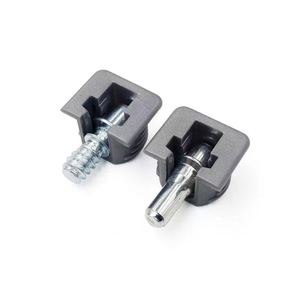 GQK GW2552001 Connecteur de support de plaque à trois couches, simple, avec couvercle coulissant en nylon dissimulé, pour armoire en fer, robuste et facile à installer - Product Image 1