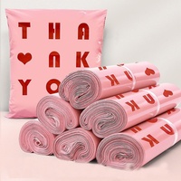 Sac d'expédition de merci imprimé Express rose recyclé avec logo personnalisé enveloppe de paquet d'expédition de vêtements sac d'expédition auto-adhésif en poly