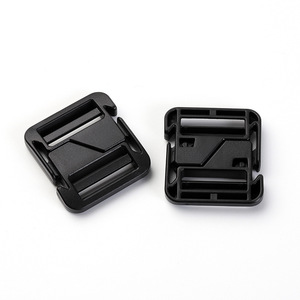 Black <b>Plastic</b> <b>Sliding</b> Buckles 25mm Inner Diameter Durable For Bags Webbing Adjustable Fasteners - Product Image 1