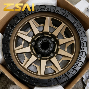 Rines Forjados para Camioneta 22x12 24x14, Diseño Cóncavo, 4x4 Todoterreno, 5x127 6x1397 6x5.5, Pintados, para Camionetas GM Ford Sierra, Bronco SUV - Product Image 1