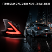 Feux arrière LED transparents clairs à clignotants séquentiels, étanches IP67, Nafu Auto pour Nissan 370Z Coupé Roadster Voiture de sport