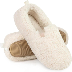 Chaussons confortables pour femmes, doux et bouclés, avec semelle extérieure en mousse à mémoire de forme <span class=keywords><strong>EVA</strong></span>, respirants, légers, à bout ouvert - Product Image 4