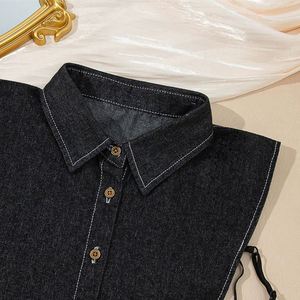 Col de décoration noir en denim de coton à la mode - Product Image 3