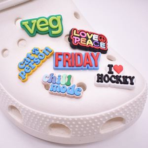 Accesorios para Zapatos de Mujer, Adornos de PVC para Zuecos, Diseño de Dibujos Animados, Hebilla con Forma de Flor, Marca <span class=keywords><strong>Xiami</strong></span>, Venta al por Mayor - Product Image 2