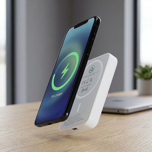 พาวเวอร์แบงค์ Unbranded 124441-1 ความจุ 5000mAh 15W 20W PD ไร้สาย แม่เหล็ก 5.000 Acrab พลาสติกรีไซเคิล โลโก้ OEM สำหรับปลั๊กญี่ปุ่นและอังกฤษ - Product Image 3