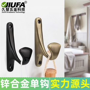 Jiufa Zinc Alloy Robe Hook Polished Stainless Steel Single Wall <b>Mount</b> Modern Design For Bathroom Door Use - Product Image 5