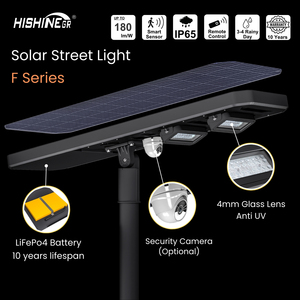 Hishine Tất Cả Trong Một 4G CCTV Năng Lượng Mặt Trời Ánh Sáng Đường Phố Nhôm Không Thấm Nước IP65 Tích Hợp LED 100W 200W Năng Lượng Mặt Trời Máy Ảnh Đường Ứng Dụng - Product Image 3