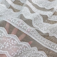 Tissu en maille florale respirant, soluble dans l'eau, 100% coton, dentelle pour robe brodée ou hawaïenne, tissu en coton pour broderie