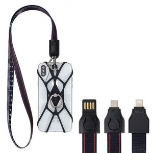 Free Sample Custom Logo Printed Polyester Neck Lanyard Minimum Order 1 Piece Charger Lanyard - Product Image 1