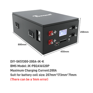 CHINA STOCK New 16kwh Customized 51.2V 48V 314AH 280AH 304AH 16s/15s <b>Diy</b> 200A BMS Battery Box Empty Case - Product Image 2