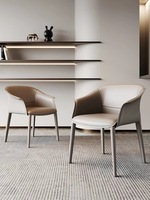 Chaises de salle à manger en cuir de designer, chaises de salle à manger modernes de luxe avec accoudoirs