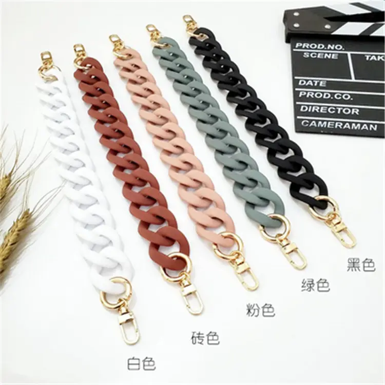 2020 fashion matte rubber style decorative acrylic chain link