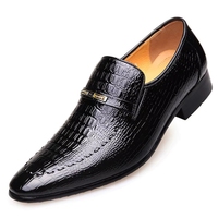 Chaussures en cuir d'alligator pour hommes, grande taille, basses, décontractées, embossées