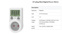 Meteran Multifungsi Digital Meteran Energi Listrik Meteran Daya dengan Layar LCD