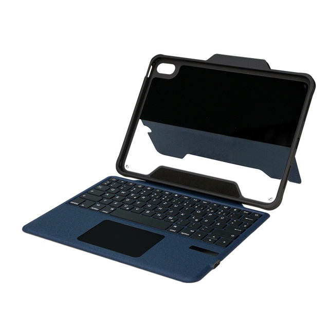 Factory Price Smart BT Keyboard with Trackpad and Navy Blue Rugged Protective Case for 10.9 Inch iPad 10 2022