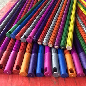 Trung Quốc Nhà Máy Nhà cung cấp của giá rẻ 2.2x120cm bằng gỗ lau Stick với hoa thiết kế Pet nhựa Chổi đầu cho hộ gia đình vườn Cleaner - Product Image 4