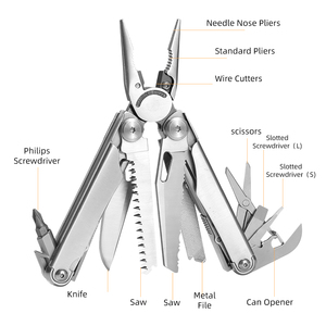 Tùy Chỉnh Công Nghiệp Cấp Ngoài Trời Cắm Trại Đa-Công Cụ Gấp Kìm Thép Không Gỉ Kéo Tuốc Nơ Vít Lưỡi Cưa Tập Tin OEM - Product Image 2