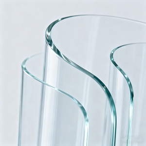 Thiết kế đặc biệt cong Tempered Glass nghệ thuật cho Boutique cửa hàng cho bên ngoài cầu thang nhập nội thất hiển thị Float Glass trang trí - Product Image 2