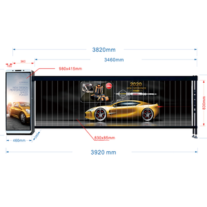 Porte automatique intelligente de boom de vente chaude avec l'opération rapide de protection de la reconnaissance RFID/QR/Face de barrière d'oscillation de LED IP54 - Product Image 5