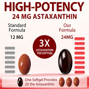 Acentiallabs Astaxanthine en gélules souples, compléments alimentaires de qualité alimentaire, 24 mg d'Astaxanthine en gélule pour soutenir la santé cardiovasculaire - Product Image 2