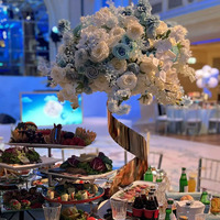 Centre de table de mariage 60cm 80cm de haut, support à fleurs en métal doré, blanc, noir, argenté, en fer, en forme de S, décoration