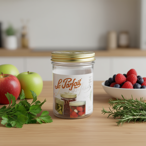 Pot en verre Le Parfait 16 oz avec couvercle doré pour le stockage des aliments - Product Image 3