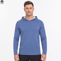 Sweat à capuche de performance pour homme, personnalisé, en gros, 240 g/m², 88 % polyester, 12 % élasthanne, extensible dans les 4 sens, respirant et anti-humidité