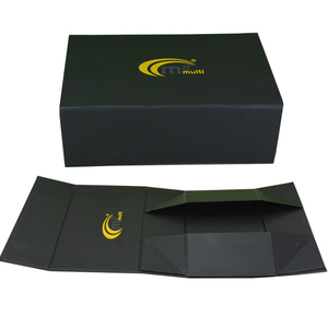 Boîte cadeau rigide réutilisable noire mate avec logo personnalisé, couvercle magnétique, emballage de luxe écologique, idéale pour les bijoux, les cadeaux VIP - Product Image 5