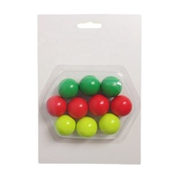 ZQURE Factory Direct Wooden Petanque Jack 30mm Colored Fluorescent Target Ball 10-Piece Set