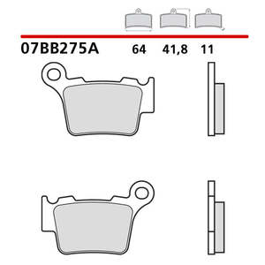 แผ่นรองหลัง Brembo ของแท้สำหรับ husqvarna TE 510 06-10 - Product Image 1