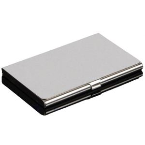 Porte-cartes en métal couleur argent, porte-cartes d'identité de luxe en acier inoxydable pour homme, petit format - Product Image 1