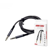 Câble audio 3,5 mm mâle-mâle stéréo Hi-Fi, son haute fidélité, câble tressé en nylon Aux-Aux 1/8 pour écouteurs, autoradios, enceintes domestiques