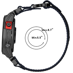 Eraysun 20/22/26mm correa elástica de liberación rápida pulsera reemplazable para <span class=keywords><strong>Garmin</strong></span> Fenix 8/E/Enduro3 correa de reloj de nailon de tela - Product Image 4