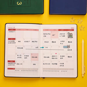 Agenda Diaria <span class=keywords><strong>2022</strong></span> <span class=keywords><strong>2023</strong></span>, Diario con Logotipo Personalizado, Planificador Diario, Cuaderno de Tapa Blanda de Cuero PU A5, Agenda para Diario, Semanal y Mensual - Product Image 3