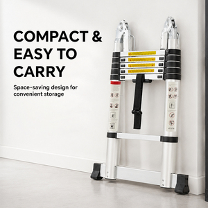 STARRYHEART Multi-Purpose A Frame Telescopic <b>Ladders</b> Easy Storage Aluminum Extension <b>Ladder</b> for Outdoor Home RV - Product Image 5