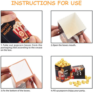 Cajas de Palomitas de Maíz Ecológicas Impresas Personalizadas para Cine - Product Image 4