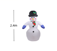 2,4 m aufblasbarer Schneemann-Luftmodell als Weihnachtsdekoration für individuelle Gärten, Einkaufszentren, Außenbereiche und festliche Ausstellungen