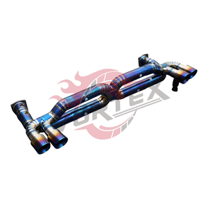 Sistema de Escape Catback de Titanio Grado 5 Vortex, Pulido Espejo, con Válvulas, para Porsche 911 Carrera 991.2 Turbo S 2016-2024 - Product Image 2