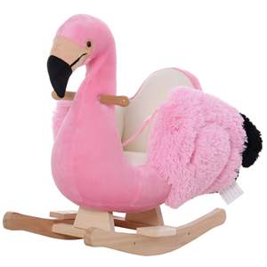 Chaise à <span class=keywords><strong>bascule</strong></span> flamant rose en peluche ludique 2022 pour enfants - Product Image 4