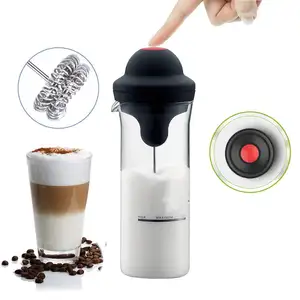Glass pot and Stainless Steel Touch Handheld Espresso Mixer milk frother