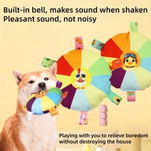 Jouet en peluche à forme de disque volant avec sifflement pour l'entraînement et le jeu des chiens - Product Image 3