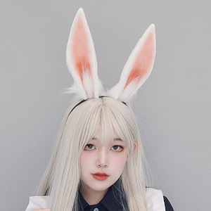 E0085 Thực Tế Bunny Tai Headband Dễ Thương Dài Tai Thỏ Tóc Hoop Cosplay Prop Anime Hiệu Suất Phụ Kiện Cho Phụ Nữ & Cô Gái - Product Image 6