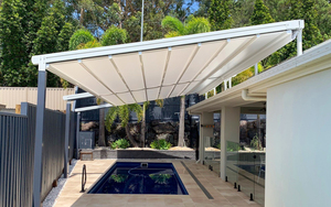 <span class=keywords><strong>Toldo</strong></span> retráctil impermeable <span class=keywords><strong>para</strong></span> balcón al aire libre, pérgola con pantalla lateral - Product Image 5
