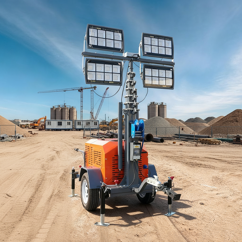 7m Mobile Lighthouse Light TowerSteel Pole