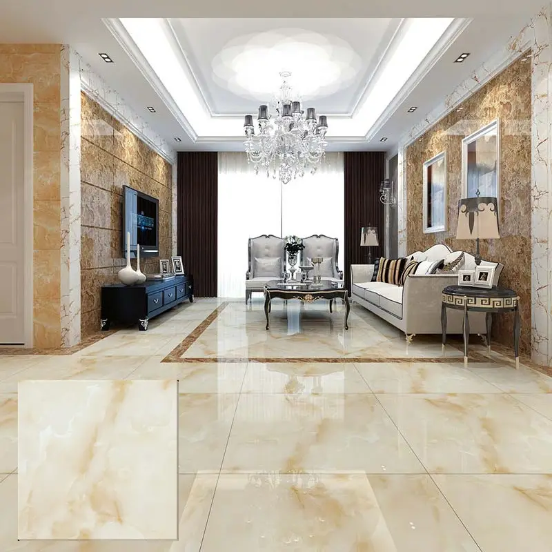 Prezzo a buon mercato pieno lucido marmo sguardo lucido porcellanato pavimento campagna