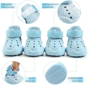 Sandalias para Mascotas de Materiales de Goma de Alta Calidad, Suela Antideslizante Resistente, Botas Ajustables e Impermeables para Perros - Product Image 3
