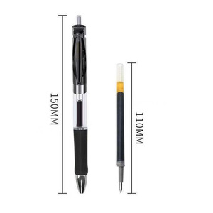 Stylo à encre gel rétractable en gros Noir Bleu Rouge Fournitures scolaires de bureau Écriture fluide Stylos à encre gel en plastique promotionnels - Product Image 2